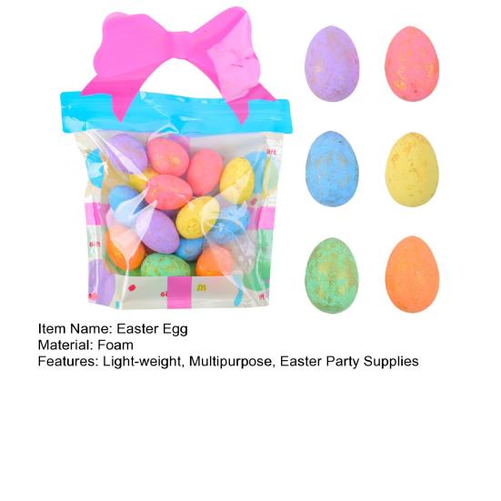 Yousheng 18 шт. пенопластовых пасхальных яиц, самодельные поддельные цветные яйца, наполнители для пасхальных корзин, пятнистые искусственные яйца для пасхальных венков для охоты на яйца, декор