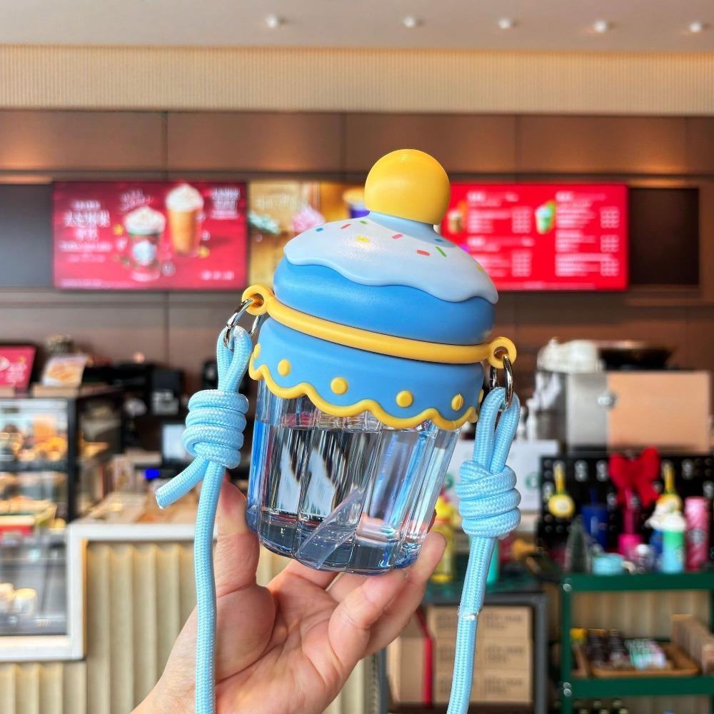Transparent Clear Tumbler Crossbody Hanging Rope Iced Coffee Cup Drinkware Suction Cup  Home Use