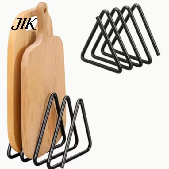Kitchen Cabinet Organizer Metal Cutting Board Holder for Countertop, Multi?Slot Stand Space Saving Cookware Chopping Boards, Lids, Bakeware