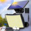 106LED Solar Light Outdoor Waterproof with Motion Sensor Floodlight Remote Control 3 Modes for Patio Garage Backyard