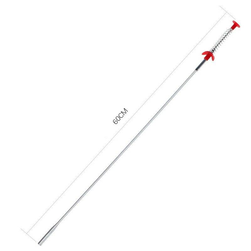60cm Sewer Dredger Spring Pipe Dredging Tools Drain Cleaner Household Hair Cleaner Drain Snake Sticks Clog Remover Kitchen Sink