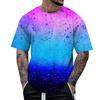 Summer Fun 3D Pattern Tie Dyeing T-shirt Color Painting 3D Printing Men's T-shirt Short Sleeve Top