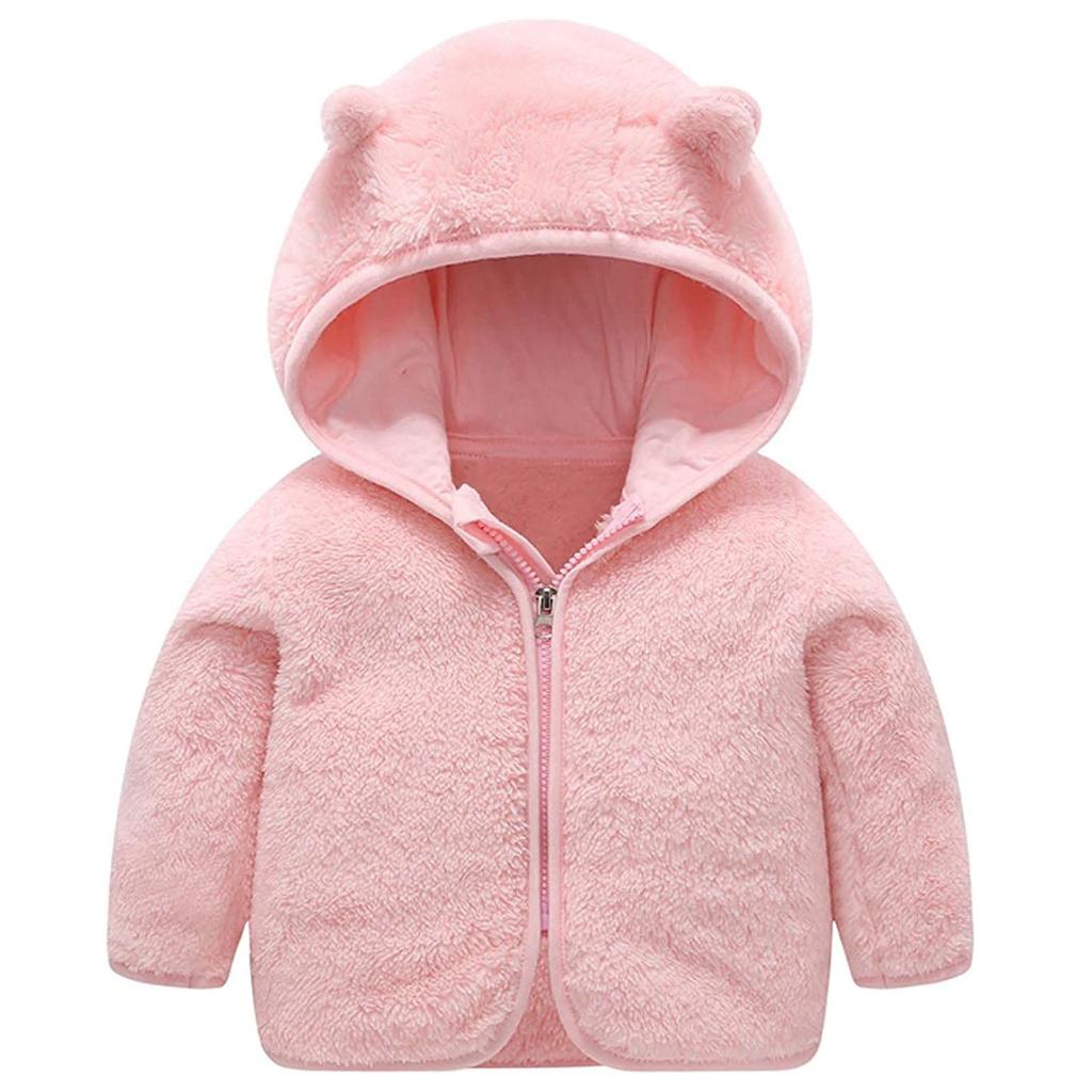 Зимние пальто для мальчиков и девочек, детская куртка на молнии с толстыми ушами, зимняя толстовка с капюшоном, одежда