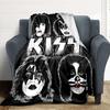 1 шт. Фланелевое одеяло группы KISS, Мягкое, приятное для кожи, с цифровой печатью, Различные размеры в наличии для семьи, друзей, на день рождения
