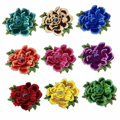 1 шт., ремонт одежды, шитье, ремесло, вышивка, тканевая нашивка с аппликацией, цветок розы, украшение для платья «сделай сам»