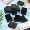 Craftdady 12 шт. Маленькие черные подарочные коробки для ювелирных изделий из картона с алмазным узором и крышками, пустые демонстрационные коробки для ожерелий, подвесок, серег, колец