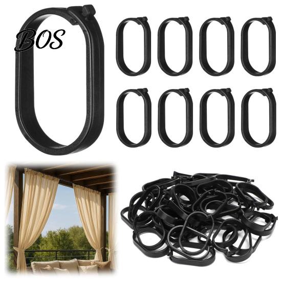 Awning Curtain Hooks 50/100Pcs Plastic Gazebo Hook, Heavy Duty Mosquito Netting Durable Black Track for Outdoor Hotel, Accessories Net