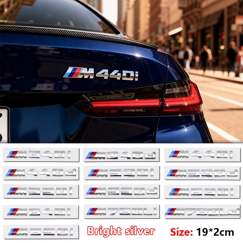 Gloss Black Rear Trunk Letter Badge For BMW M135i M240i M340i M340d M440i M550i M530i M760Li ABS M Logo Emblem Sticker Decal