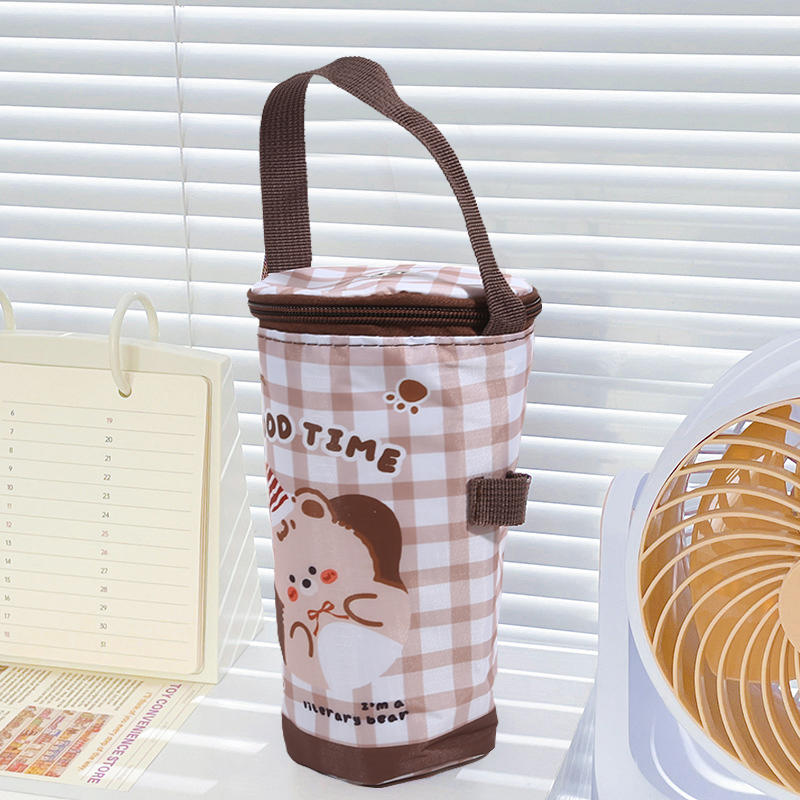 Portable Milk Tea Tote Bag Heat Preservation Bag Carrying Insulated Cup Cover Umbrella Bag Handbag Camping Drinkware Accessories