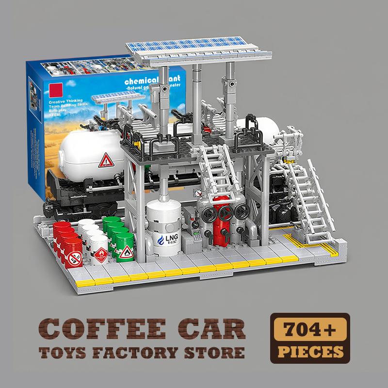 Уличный вид Нефтеперерабатывающий завод MOC Кирпичи Головоломка Игрушки STEM Город Центр хранения природного газа Строительная модель Набор блоков Подарок ребенку НОВЫЙ