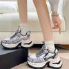Fashion Women Fashion Shoes All-match Thick Bottom Korean Chunky Sneakers Platform 5CM Breathable Autumn Woman Vulcanize Running Shoes