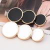 10 шт. круглых металлических пуговиц с ножкой 11/18/23 мм, черные, белые, простые, прочные пуговицы, швейные принадлежности для одежды для DIY