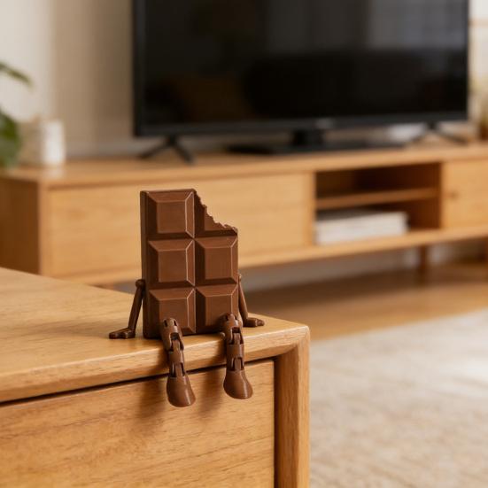 3D-печатная фигурка кофейного уголка, мока-пот/кружка/кофейное зерно/шоколадная фигурка с подвижными ногами для декора офисной/домашней полки, забавные подарки