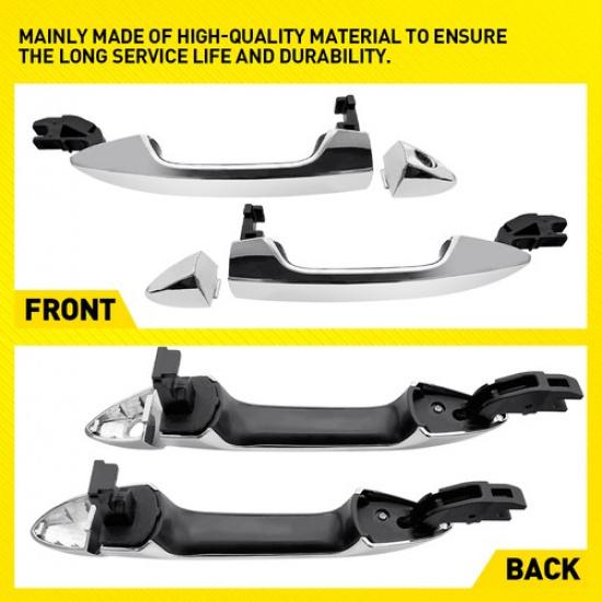 Set of 2 Car Exterior Door Handle Fron Left & Right for 2013-2017 Honda Accord