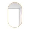 Modern Capsule Wall Mirror, Rounded Rectangle Bathroom Vanity Mirror, Horizontal Vertical Hanging, Gold