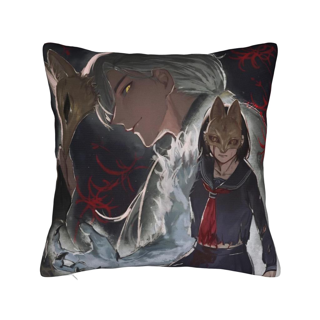 Lakeside Amusement Park Varsity Square Pillow Case Decorative Pillow Silent Hill Robbie the Rabbit Customized Cushion Covers