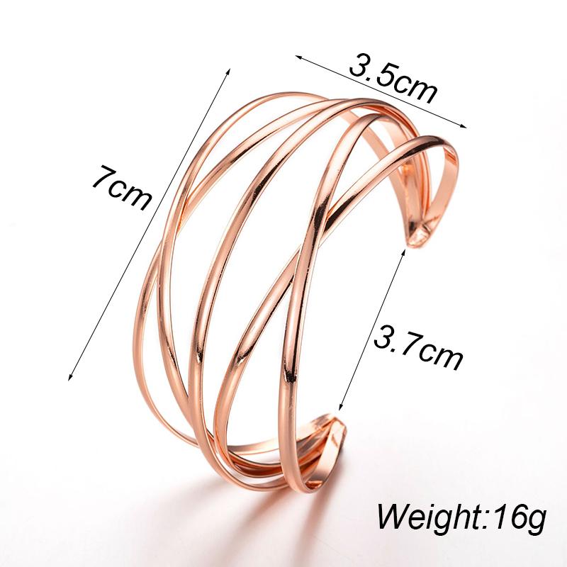 Punk Fashion Metal Cuff Bangles for Women Retro Personality Exaggerated Hollow Out Geometric Bangles Party Jewelry Wholesale