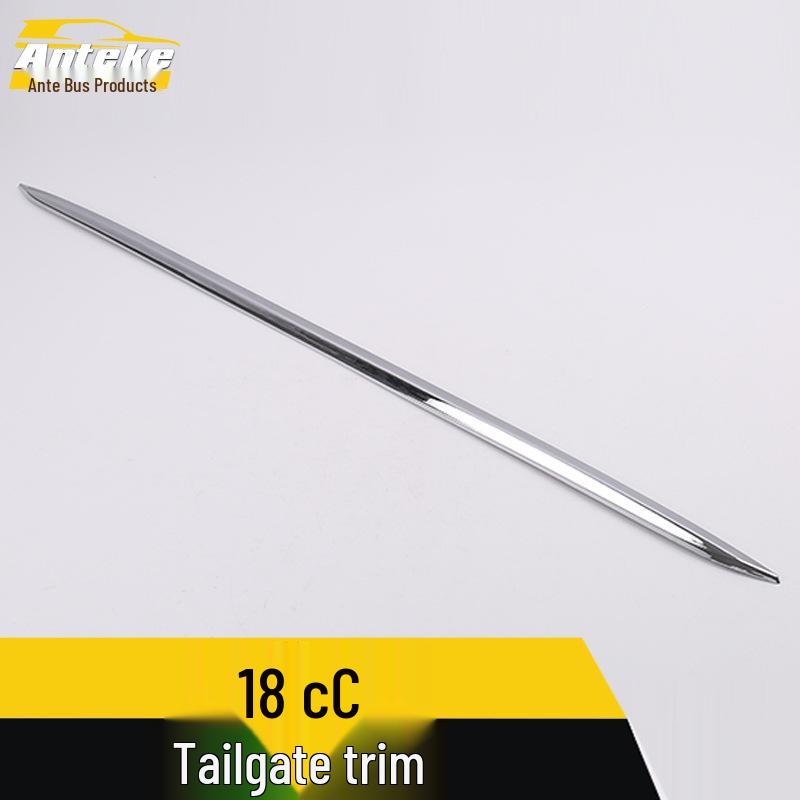 18 CC Tailgate Trim: Rear Trunk Bright Strip & Bumper Protector