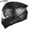 Carbon Fiber Full Face Motorcycle Helmet Dual Visor Winter Racing Motorbike Men Women