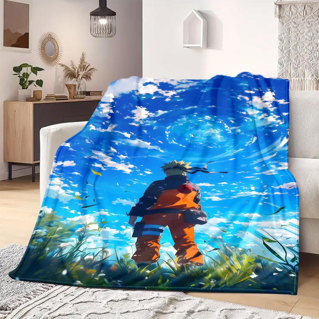Naruto Anime Print Blanket Warm Comfortable Flannel Blanket Suitable for Bedrooms, Sofas, Beds, Chairs, Picnics, Travel
