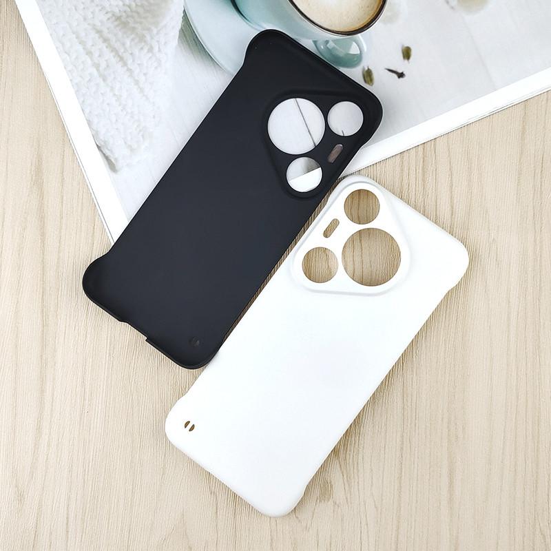 Solid Color Skin Friendly Frameless Case For Huawei Pura 70 Ultra P70 60 50 40 Pro Plus Ultrathin Anti-Fingerprints Shockproof Hard PC Matte Cover