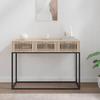 VidaXL Console Table, Side Table with 3 Drawers, Living Room Storage Furniture, Scandinavian, Brown Wood 352108