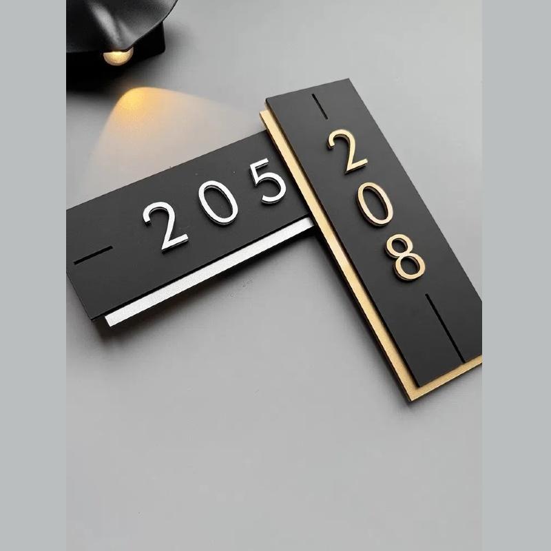 Acrylic Modern Door Plate Shop Sign Customize House Number For Home Office Flats Restaurant Hotel Cafe Bar Home Decor Plate