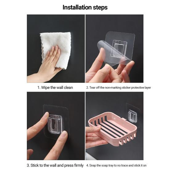 Полка для мыла, многофункциональная полая конструкция без перфорации, настенный двухъярусный дренажный держатель для хранения мыла для ванной комнаты