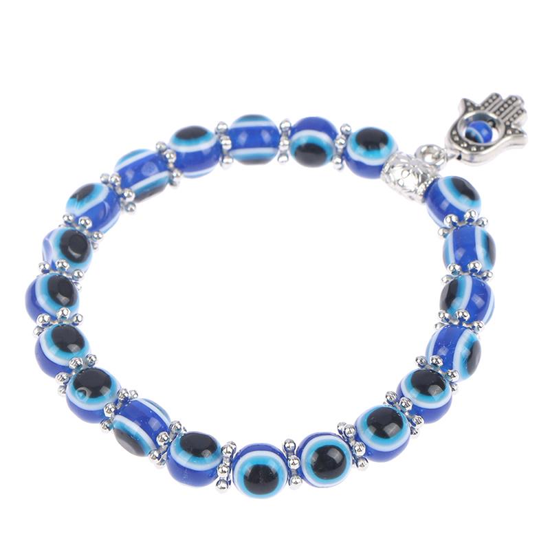 2021 Шарм Синий Дурной Глаз Счастливый Браслет Стеклянный Бисер Браслет Женщины Мужчины Ювелирные Изделия Подарок