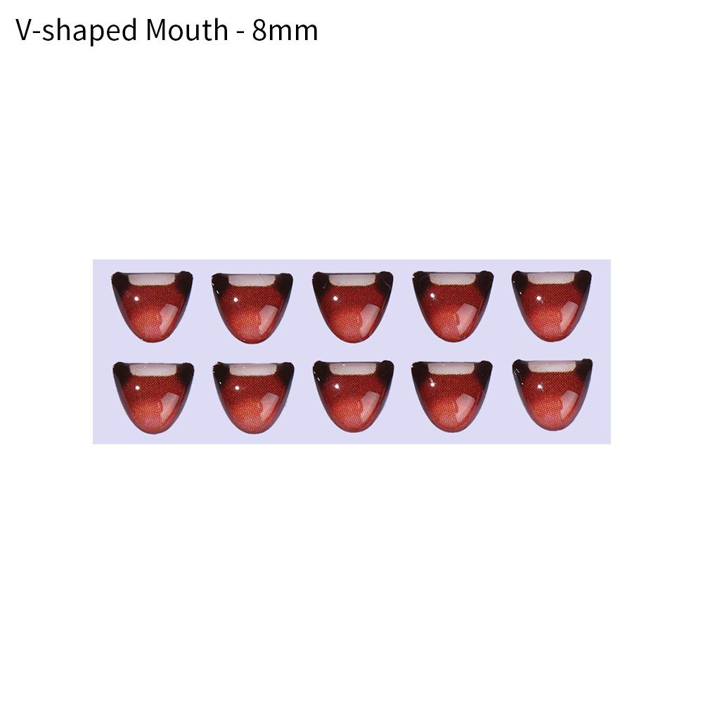 Glass crystal cute Anime Figurine Doll Cartoon Mouth Stickers MouthChips Paper Face Organ Paster
