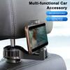 Подголовник автомобиля, скрытый крючок, вращение на 360 градусов, простая установка, регулируемая вешалка, задний крючок, держатель для мобильного телефона, органайзер для салона автомобиля