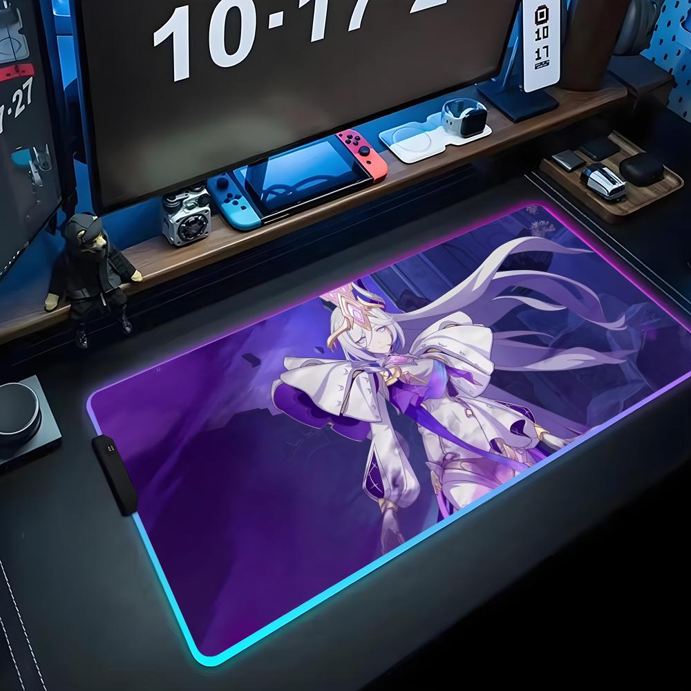 Misteln schariac Коврик для мыши RGB Игровой коврик для мыши Большой светодиодный коврик Настольный коврик для ПК Светящийся коврик для мыши Большие коврики для клавиатуры Настольный ковер С