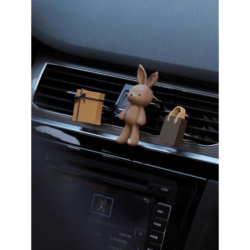 Texture Rabbit Car Aromatherapy Fragrant Stone Air Outlet Decoration Car Interior Decoration Ornament Car Interior Design Supplies Complete Collection