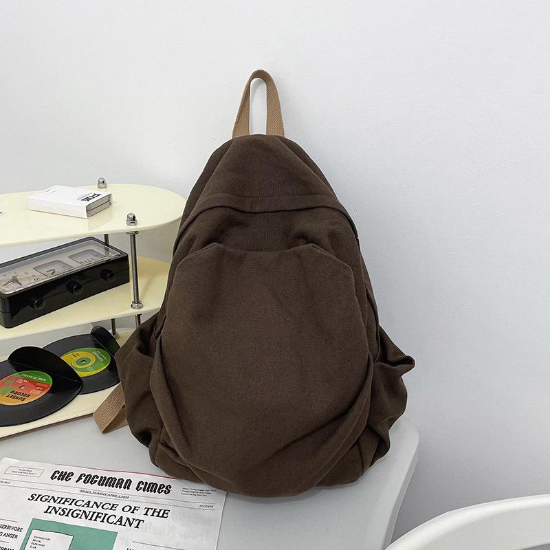 Ретро Холщовый Рюкзак Лес для Девочек - Японский Стиль Харадзюку, Простой и Универсальный для Старшеклассниц