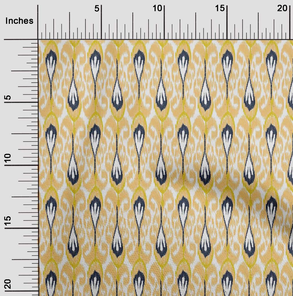 oneOone Хлопковая гибкая ткань Ткань для рукоделия с принтом икат в этническом стиле BTY шириной 40 дюймов