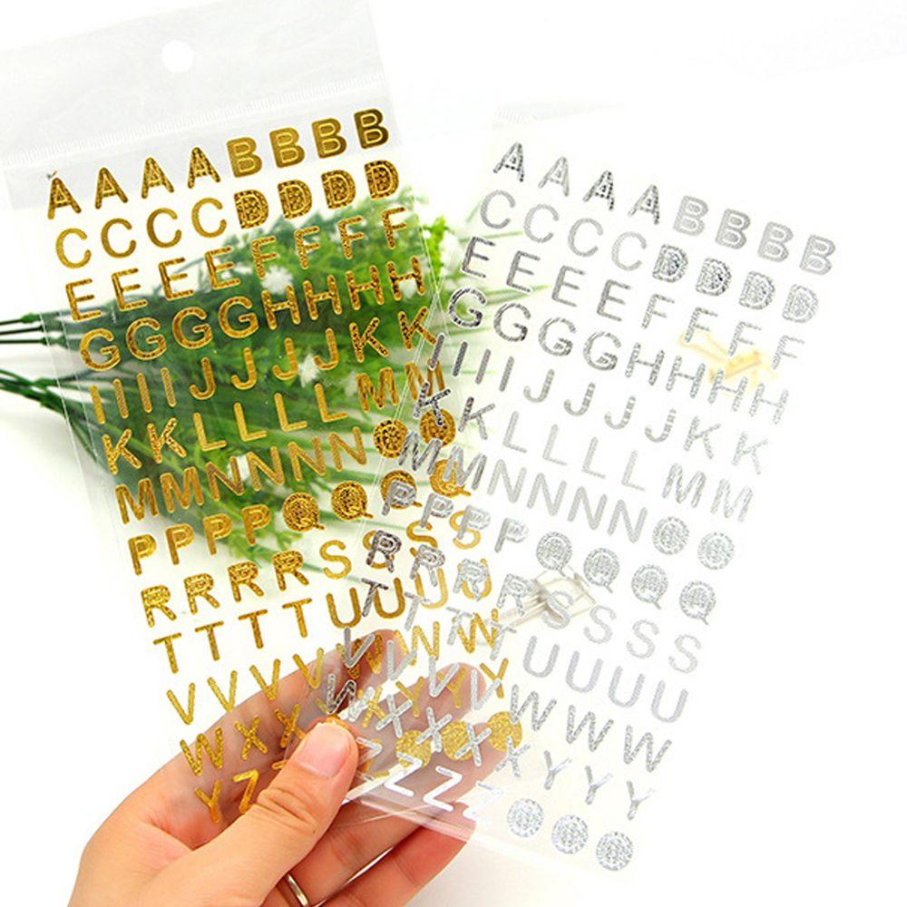 Journal Alphabet Stationery Sticker School Supplies Bronzing Letters Numbers Numbers Label Sticker