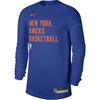 X NBA Collaboration New York Knicks 2023-24 Season Training Quick-Dry Long Sleeve T-Shirt Unisex Tops Blue FD9959-495