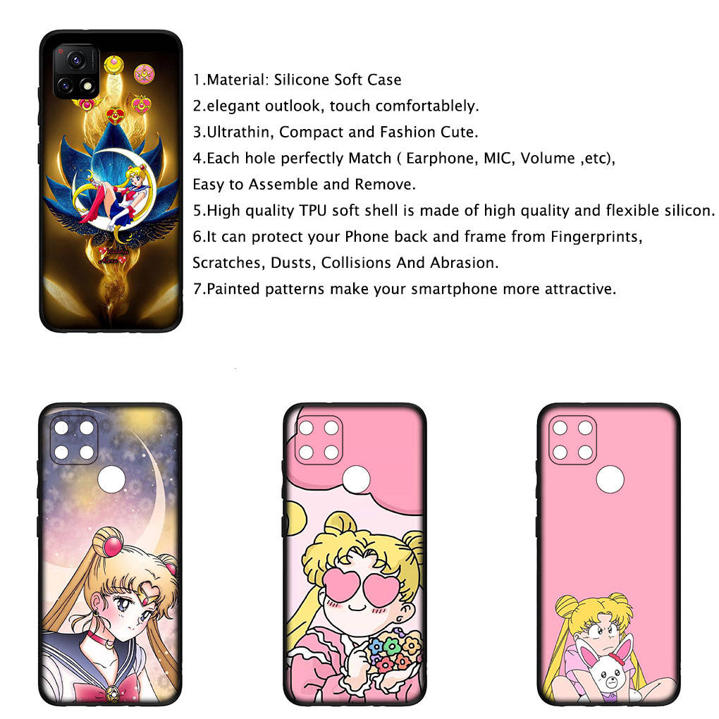 Чехол для iPhone 16 15 Xiaomi Redmi Note 14 13 12 11 Pro Max X 8 9 16e Samsung Galaxy S25 S24 S23 Moto G85 OPPO Huawei Lovely Sailor Moon Phone Case