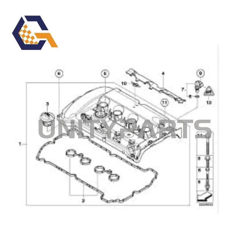 Алюминиевая клапанная крышка двигателя для BMW Mini R55 R56 R57 R58 R59 2007-2015 11127646555 11127585907 11127572854 11127561714