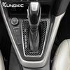 Real Soft Carbon Fiber For 2015 2016 2017 2018 Ford Focus SE Car Gear Shift Panel Sticker LHD Interior Trim Accessories.