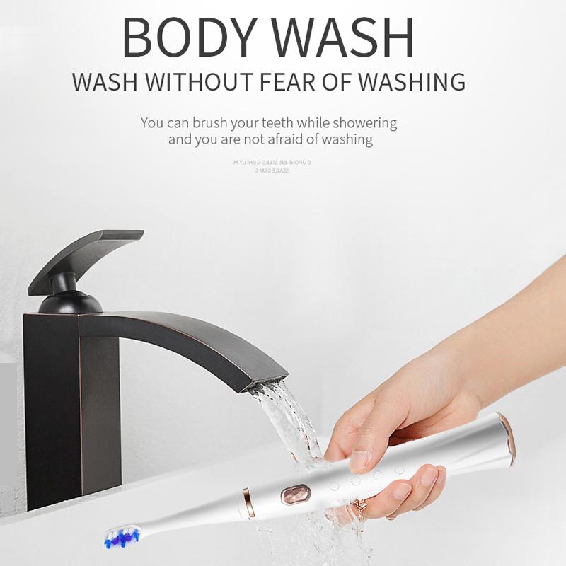 K-SKIN KD300 Звуковая электрическая зубная щетка Зубная щетка для взрослых и детей Звуковая электрическая зубная щетка 4 режима 3 насадки