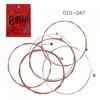 6Pcs/Set Acoustic Guitar String 010-047 Red Copper Strings Anti-Rust Coat with Full Bright Tone