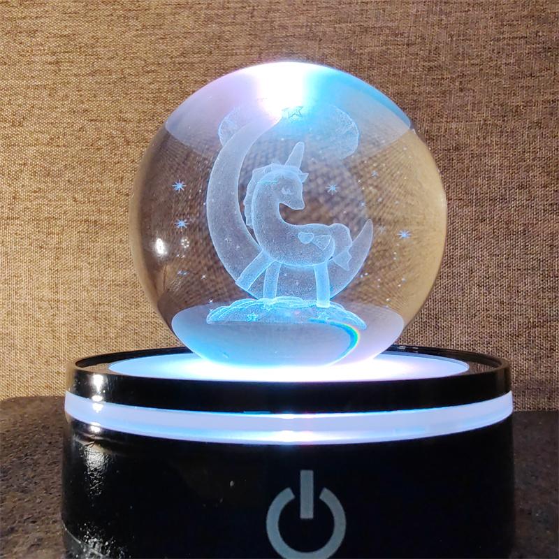 Солнечная система 3d хрустальный шар Хрустальный глобус Лазерная резка Хрустальный шар с шаровой подставкой Декоративные сферы планет Галактика Подарок на день рождения Украшения