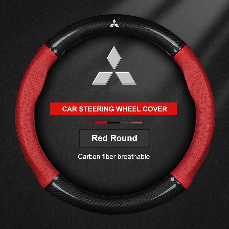 For Mitsubishi Outlander Pajero Asx Colt Lancer EX Evolution X L200 Triton RALLIART Delica Eclipse Car Steering Wheel Cover