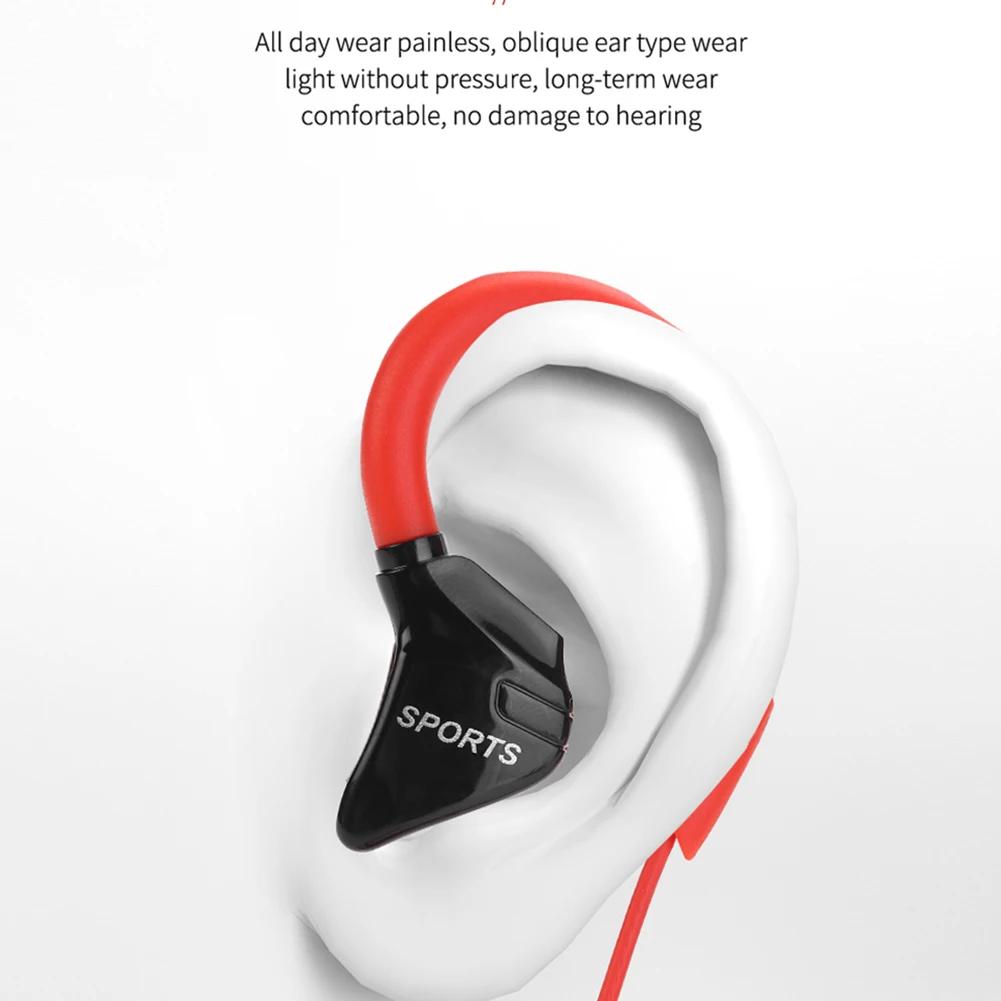 G3 IPX5 водонепроницаемые спортивные наушники с памятью провода микрофон 3,5 мм внутриканальные наушники для бега заушные музыкальные наушники мобильные стерео басы