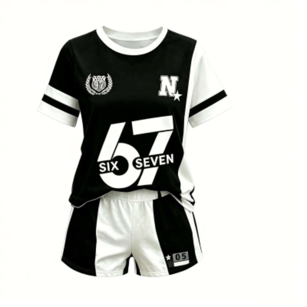Fashion Leisure Vacation Outdoor Street Kids T-shirt and Shorts 2 Piece Set Summer Home Casual Outfit Boy and Girl's Sports Set