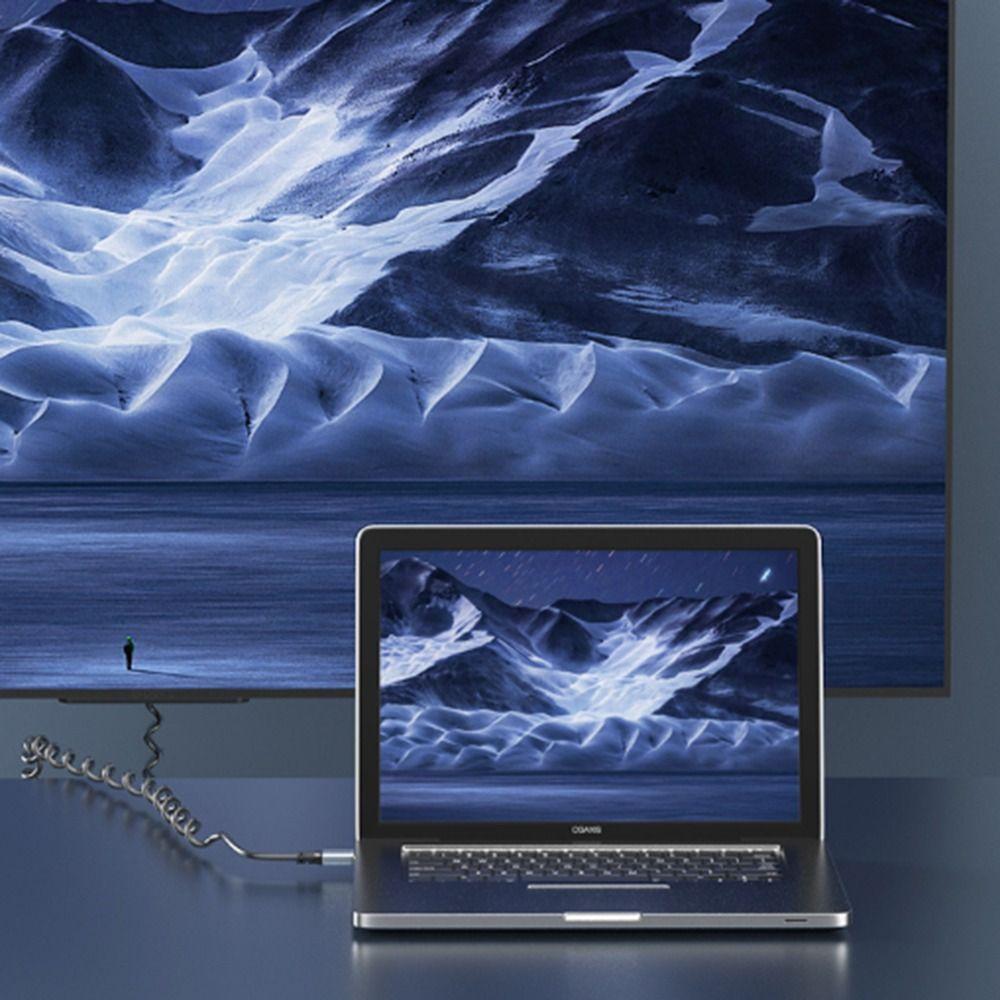 Телескопический пружинный кабель HDMI на Mini HDMI, кабель-адаптер Plug and Play, креативный кабель 4K HD