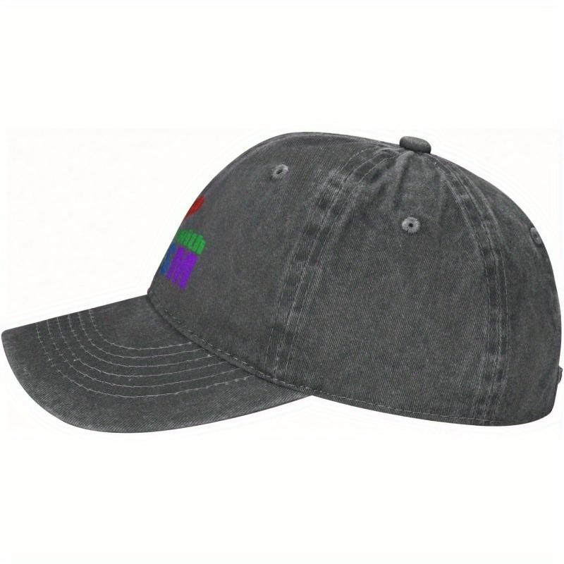 I Love Someone With Autism Baseball Cap Colorful Heart Design Adjustable Vintage Washed Hat for Men Women