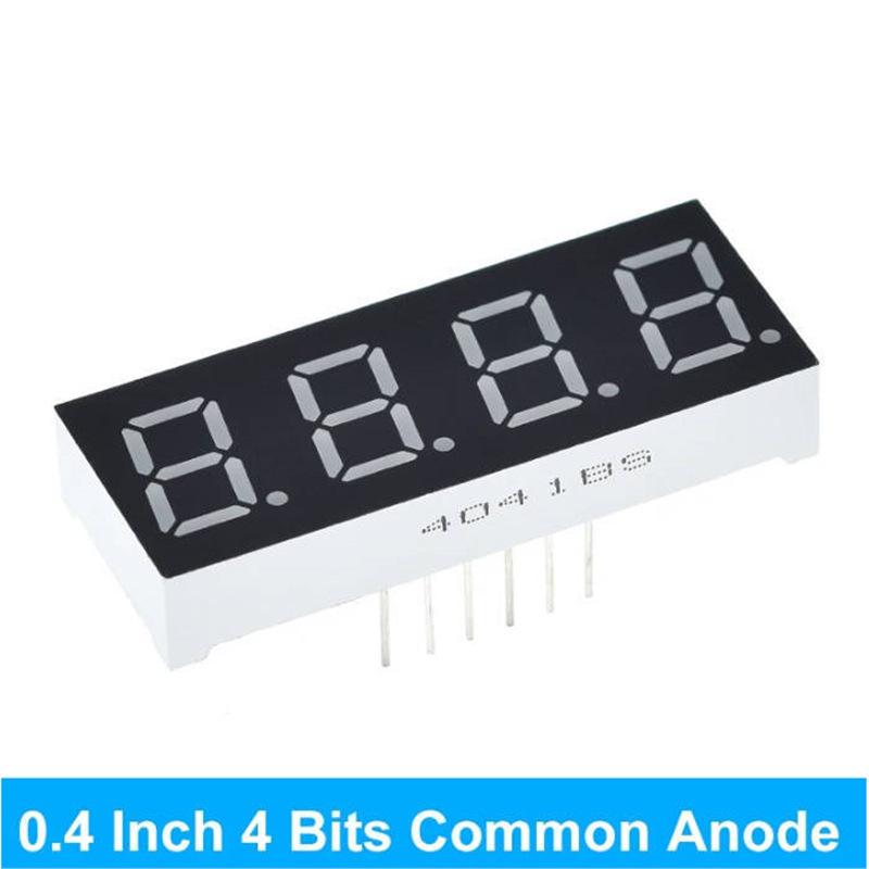 0.4-inch High Brightness Red LED Display Tube Clock with 2/3/4 Digits, Common Cathode/Anode.