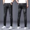 Весна и осень Новые мужские джинсы Slim Fit Эластичные брюки Small Leg Модные универсальные брюки